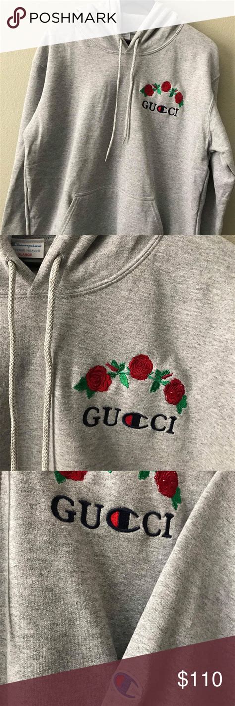 ava nirui gucci champion hoodie|gucci x champion embroidered hoodie.